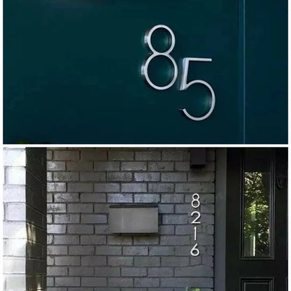 6CM 3D Address Number 0 - 9 Door Digits Numeral Plate Plaque Sign Sticker Family Hotel Apartment Home Street Door Letters Tag