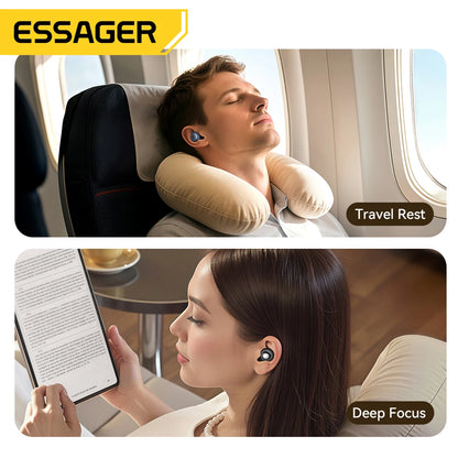 ESSAGER Noise Cancelling Ear Plugs for Sleeping Soft Silicone Sleep Earplugs