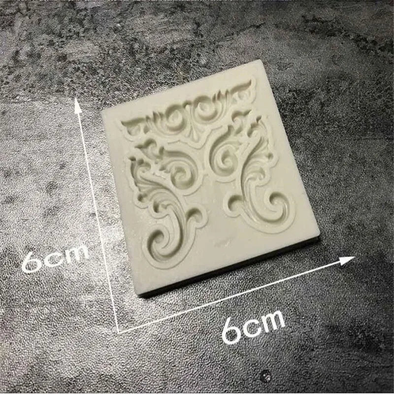 Sugarcraft Border Silicone Mold Baroque Scroll Relief Cupcake Topper Fondant Cake Decorating Tools Candy Chocolate Gumpaste M