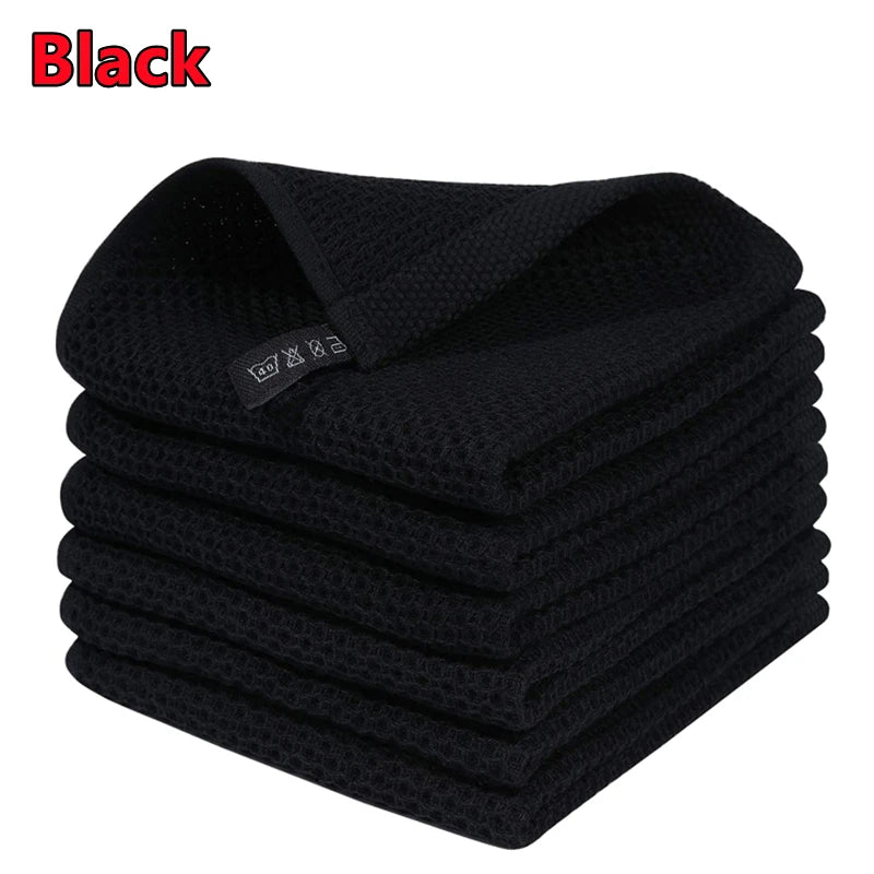 New 100% Cotton Dishcloth Ultra Soft Absorbent Kitchen Towel Household Cleaning Cloth Kitchen Tools Gadgets Wash Cloth Dish R