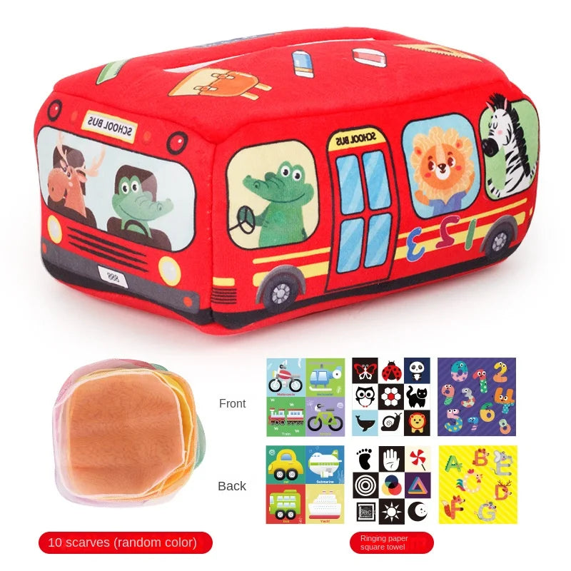 Baby Montessori Toy,Magic Tissue Box,Educational Learning Activity Sensory Toy For Kids Finger Exercising Busy Board Baby Gam