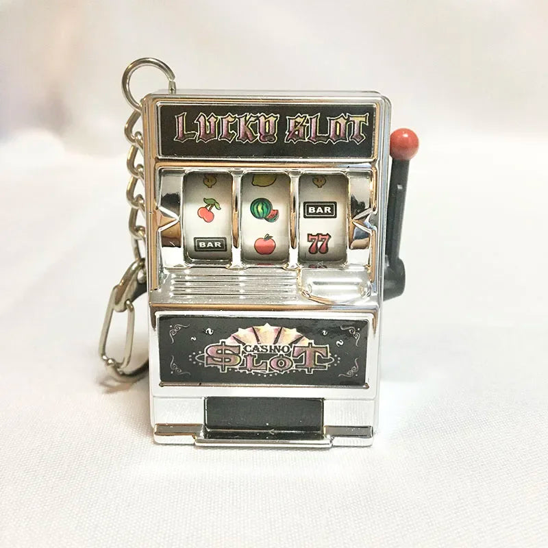 Simple Fashion Trend Keychain Toy Fruit Machine Slot Machine Keychain Personalized Creative Car Pendant Key Ring GiftAccessor