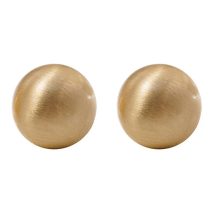 Vintage Exaggerated Personality Round Matte Stud Earrings for Women Temperament Enfashion Korea Earring Jewelry Accessory Gif
