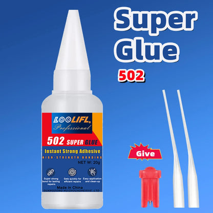 502 High-Strength Cyanoacrylate Glue Fast-Drying Adhesive for Automotive Bumpers, Metal & Plastic, Ideal for Repairs & DIYFix