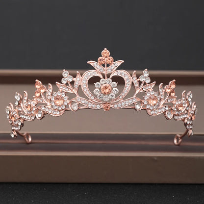 Bridal Baroque Rhinestones Crystal Tiaras Wedding Crown Hair Jewelry for Women Party Crowns Bride Accessory