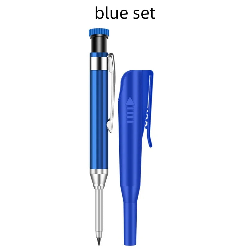 Solid Carpenter Pencil Set Woodworking Tools Mechanical Pencil 5 Colors Refill Construction Job Tools Carpentry Marking Scrib