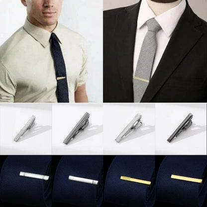 Tie Pin For Men Classic Tie Clips Copper Tie Bar Tie Collar Pin Business Corbata Necktie Clip Jewelry Gift Wedding Accessorie