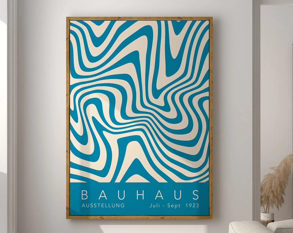 Mid Century Bauhaus Geometric Canvas Prints Poster Retro Abstract Wall Art Painting Pics for Modern Living Room Home Decorati