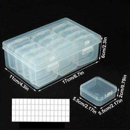 DIY Diamond Painting Embroidery Storage Box, Nail Art Jewelry Rhinestone Mosaic Storage Container, Multifunctional Storage Bo
