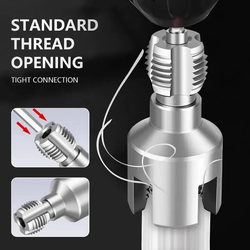 Pipe Thread Cutting Tool Integrated Internal & External Pipe Threading Tool Electric Drill Compatible PVC Pipe Threader Kit