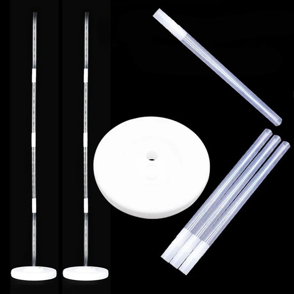 1/2Set Transparent Balloon Column Kit with Base Can Be Filled with Water Balloon Arch Bracket with Pole DIY Accessories