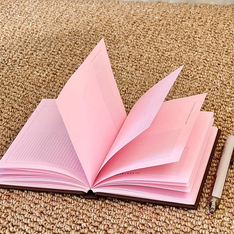 A6 Planner Kawaii Journal - Strawberry Chocolate Pink, Perfect Travel Diary Gift For Girls