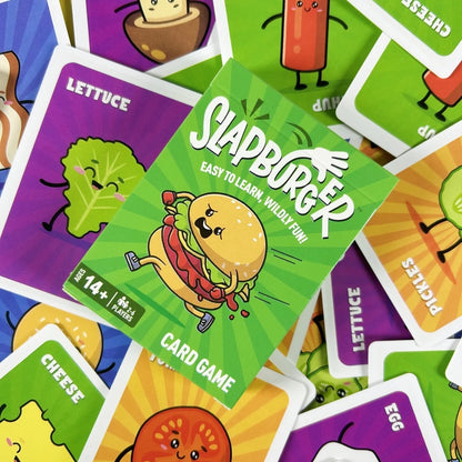 Slapburger Card Game Families Party Playing 2-6 Players Board Game Deck