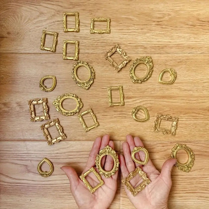 Vintage Resin DIY Shadow Box Frame Gold DIY Memory Display Frames Mini Photo Frames Gifts