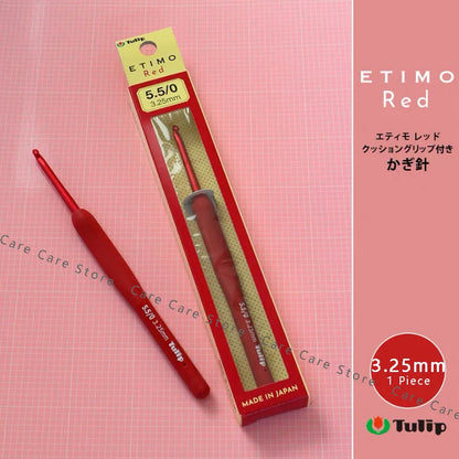 1 Piece Tulip Crochet Hooks Original Etimo Red Crochet Needles Tulip Hook Sweater Yarn Crochet knitting Hook - 1piece 3.25mm