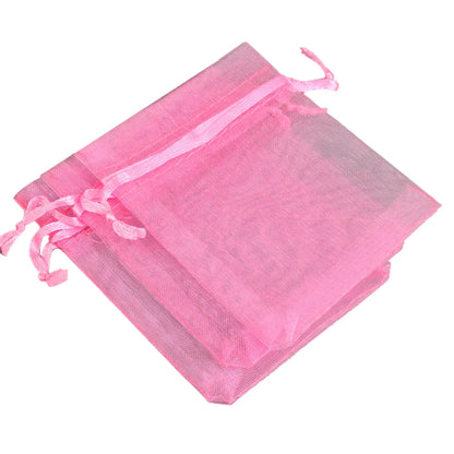 50/100pcs/lot Organza Gift Bag For Jewelry 24 Colors Drawstring Pouches For Wedding Christmas Candy Gift Bags Jewelry Packing