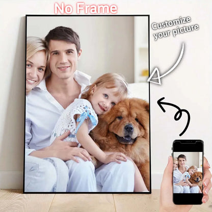 Custom Print Canvas Painting From Your Photos Wedding Birthday Poster Wall Art Decoration Pets Family Landscape Picture Decor