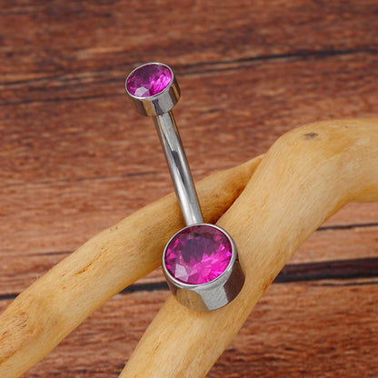 Right Grand ASTM F136 Titanium Belly Button Rings 10mm 12mm with Round CZ Internally Threaded Navel Rings Belly Bars