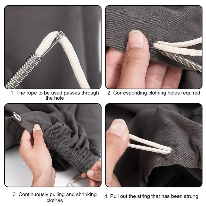 1/10Pcs Rope Threading Tool Bendable Spring Drawstring Threader Clip Drawstring Thread Multi Functional DIY Sewing Accessorie
