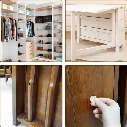 54Pcs/Set Wooden Furniture Self Adhesive Screw Cap Cover Hole Stickers Wood Craft Desk Cabinet Drawer Art Sticker Ornament