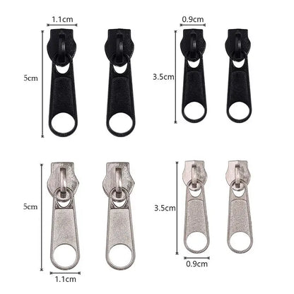 Zipper Head Zipper Repair Kit Easy Fix Zipper Slider Head Puller Closure Universal Replacement Broken Wearable 3# 5# 8# 10# -