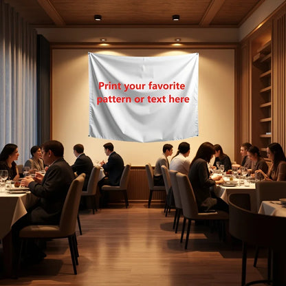 Custom Polyester Flag Banner with 4 Grommets Durable Digital Print for Indoor/Outdoor Use Flags Christmas Party Decoration Gi
