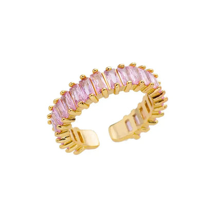 316L Stainless Steel Rings for Women Gold Color Never Fade Luxury Classic rings wedding couple rings Jewelry - C