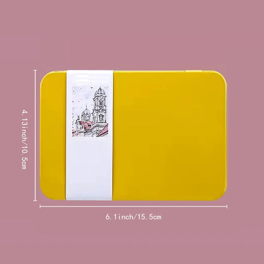 Watercolor Paper A6 300g Rough-grain Cotton, Artist-Grade, Postcard Tin Box for Travel Sketching