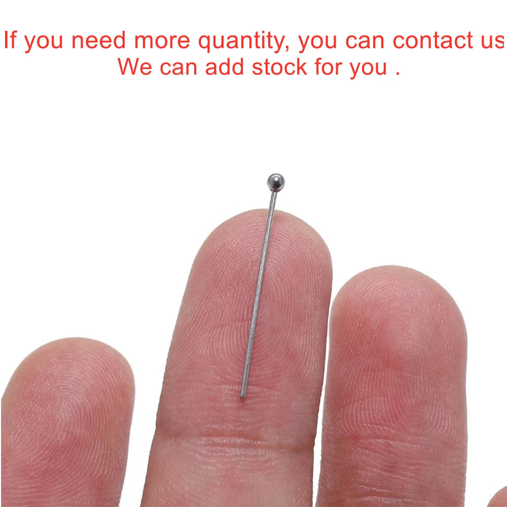100Pcs/Lot Stainless Steel Headpin Diy Jewelry Accessories Earrings Beading Eye Pins Flat Head Pins For Jewelry Making Suppli