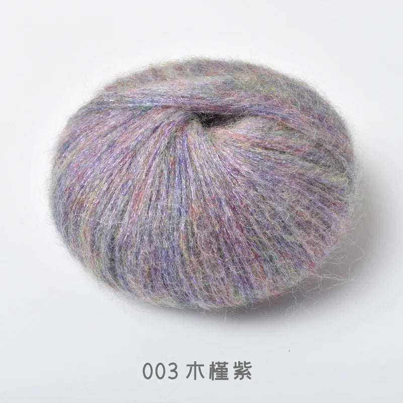 Crochet Mohair Yarn, Glisten Sequin Soft Yarn, DIY Knitting Thread for Sweaters, Baby Clothes, Shawls, Hats, Handmade Project