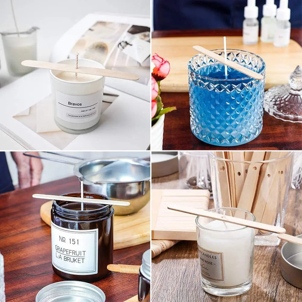DIY Candle Kit Aromatic Candles Making Tool Set Sticker Stainless Steel Wax Melting Pot Candle Making Supplies For Beginer