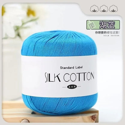 50g/PC Silk Lace Cotton Milk Crochet Yarn Baby Hand-Knitted Warm Soft Knitting Thread for Hand Knitting Supplies Cross Stitch