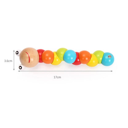 Rainbow Stacker Wooden Ring Educational Toy Kids Tower Stack Up Blocks Color Shape Game Baby Montessori Toys for Children Gif