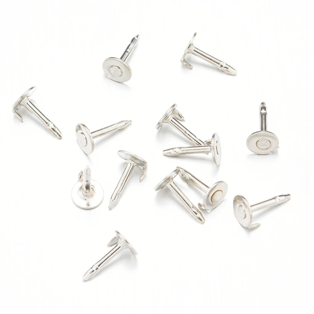 100pc Metal Locking Pin Back Brooch Badge Holder Lapel Base For DIY Jewellery Material Making Supply Craft Accessories Handma