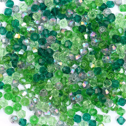 100Pcs 4MM Glass Bicone Shaped Beads Faceted Crystal Beads for Jewelry Making Bracelet Necklace Earrings DIY Beading - 10
