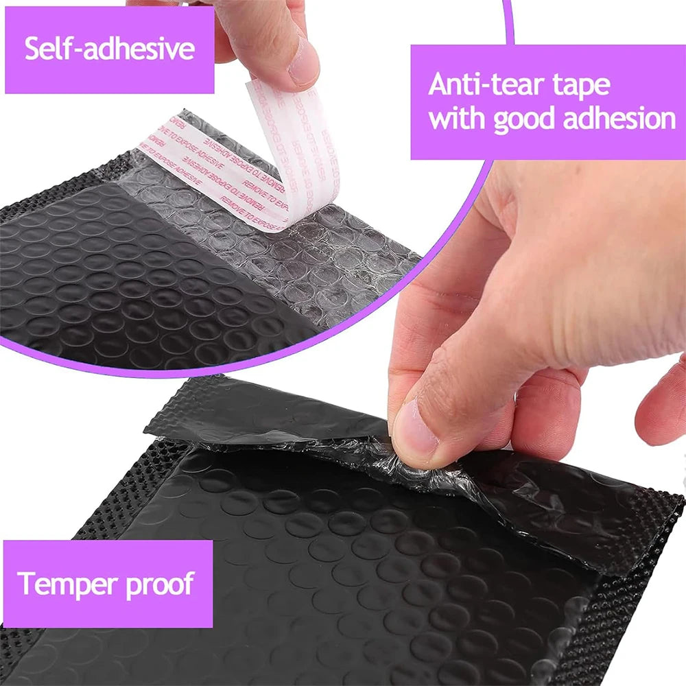20Pcs Black Bubble Mailers Self Seal Mailing Envelopes Bags for Small Business Shipping and Packaging