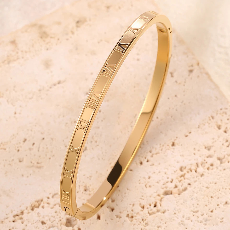 ZAKOL 5/1pcs Sparkling Zirconia Inlaid Stainless Steel Bracelet Set for Women Stackable Bangles Fashion Non Fading Jewelry Gi