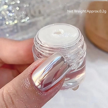 NICOLE DIARY Aurora Nail Powder Pigment Pearl Metallic Rubbing Dust Chameleon Effect Nail Art Glitter Manicure Decoration