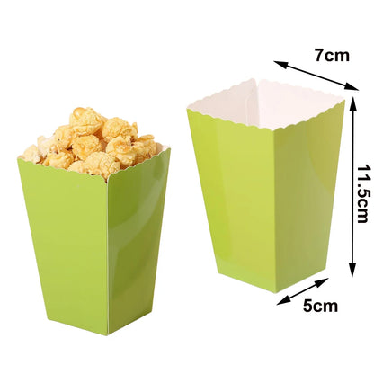 6/12/24 Solid Color Paper Food Trays Disposable Food Boat Black White Blue Yellow Popcorn Box Baby Showe Birthday Party Suppl