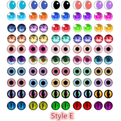 100pcs/50pairs Dragon Eyes Cat Eye Toys Glass Cabochons Dome 6mm 8mm 10mm 12mm Handmade DIY Jewelry Making Accessories Findin