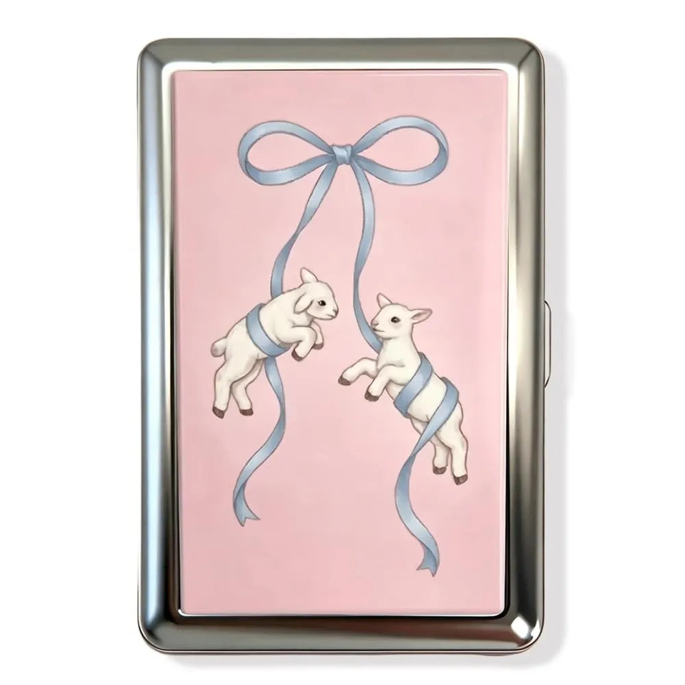 Vintage-Style Vintage Card Case Versatile Design Metal Material Metal Case Easy Snap Multi-function Card Holder - Q
