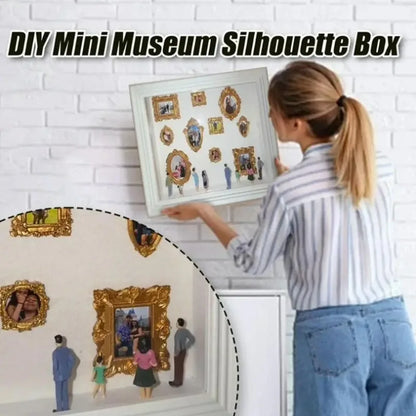 10/30PCS Mini Vintage Resin Picture Frame Small Picture Frames Antique Silver Gold Frames for Dollhouses Ornaments Wall Hangi