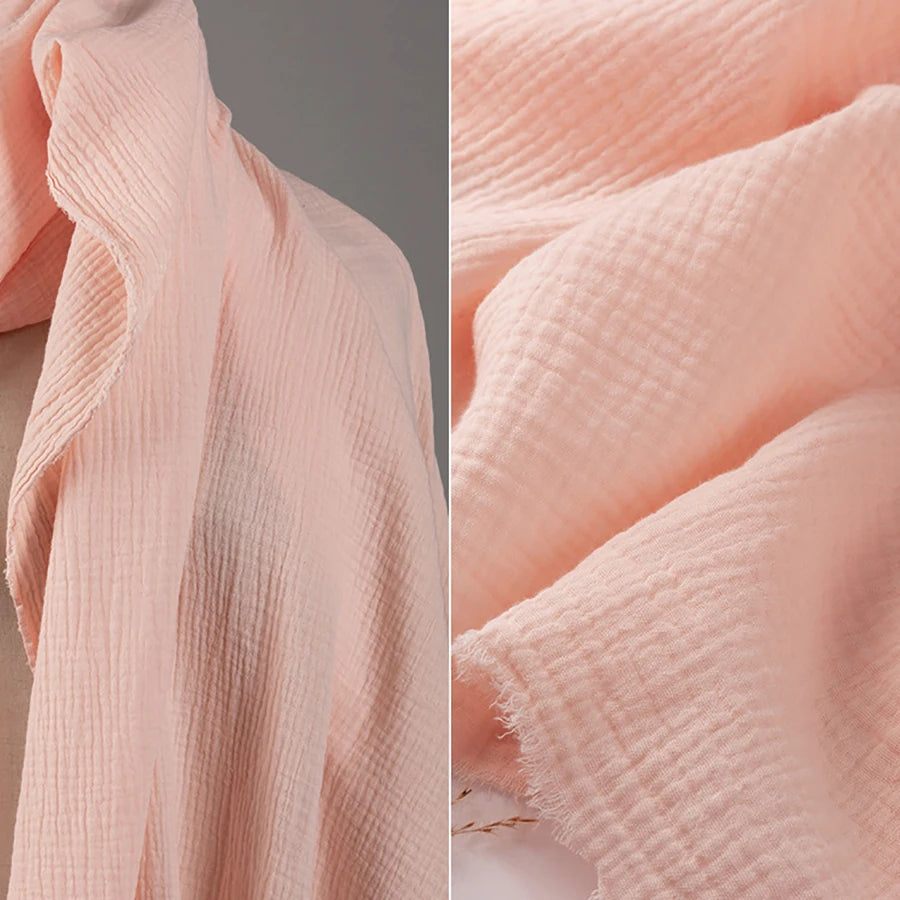 Double Gauze Cotton Fabric 100% Cotton for DIY Craft Sewing Material Dress Towel Bedding Sets Cheesecloth Table Runner Fabric