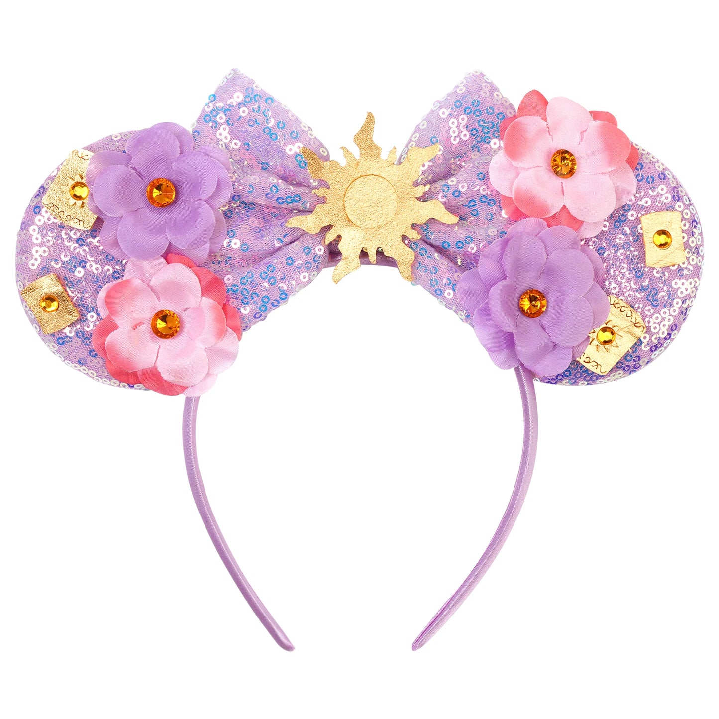 New Christmas Halloween Mouse Ears Headband Cartoon Sequin Bows Headband Birthday Party Princess Cosplay Costume For Women Ad