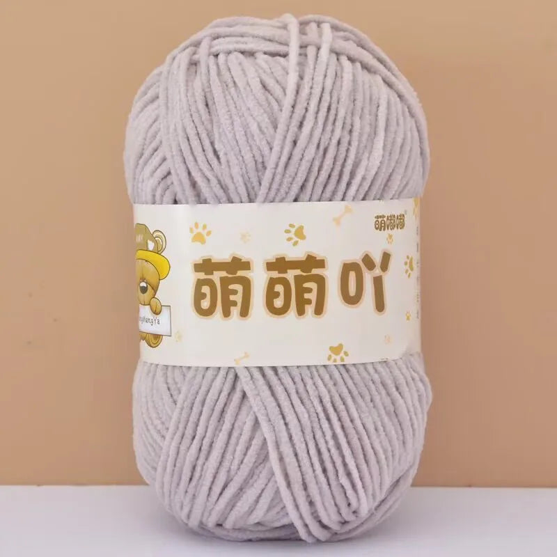Fluffy Chenille Yarn for Crocheting doll thread Soft Bulky Velvet Yarn for Knitting Crochet Crafts Amigurumi Matte Chenille Y