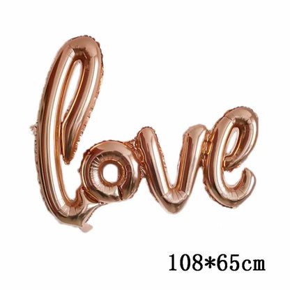 Love Heart Bear Foil Balloons Happy Birthday Valentine’s Day Party Decor Air Helium Globos Wedding Decorations Kids Toys Ball
