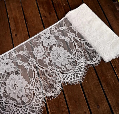 3m long 26cm wide quality eyelash lace fabric handmade diy dress skirt accessories