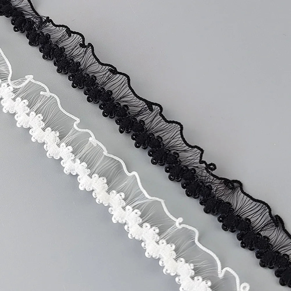 10 Yard 1.5cm Elastic Braid Hollow Lace Embroidery Collar Ribbon Patchwork Material Handmade DIY Apparel Sewing Supplies