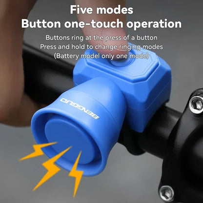 Bicycle Horn Mountain Bike Battery/USB Charging Waterproof Electronic Bike Bell Riding Equipment Children's Scooter Accessori