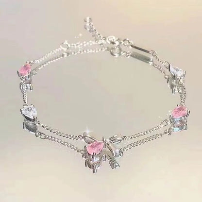 Zinc Alloy Bracelet Sparkling Zircon Flower Bracelet Handmade Bracelet Alloy For Daily Wear Fashion Accessory Party